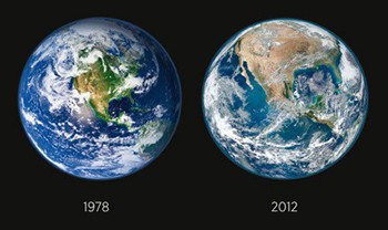 NASA image of deforestation