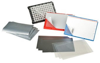 Images of heat sealing films for PCR microplates