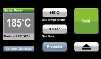 Screen shot of the high-resolution touch screen for personalizing heat sealing conditions