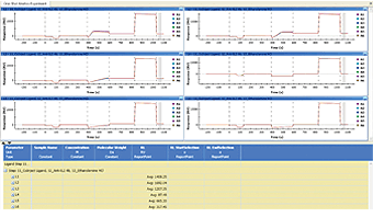 Report point showing average sensorgram values