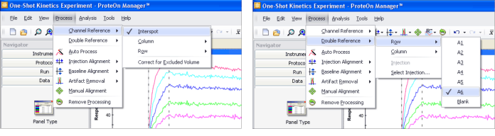 Referencing options in SPR data processing