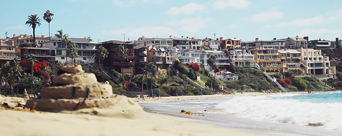 Photo of Corona Del Mar beach, whose water is tested using ddPCR technology for safety