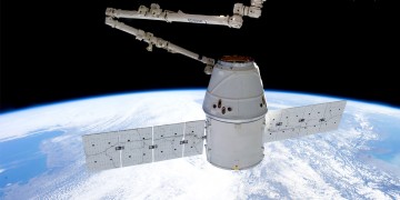 The SpaceX Dragon capsule that carried the microbial experiment that school students performed using Bio-Rad's pGLO bacterial transformation kit