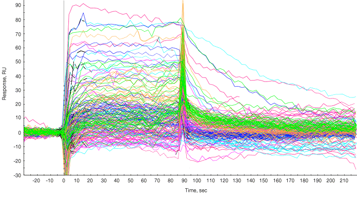 Sensorgrams of fragments overlaid