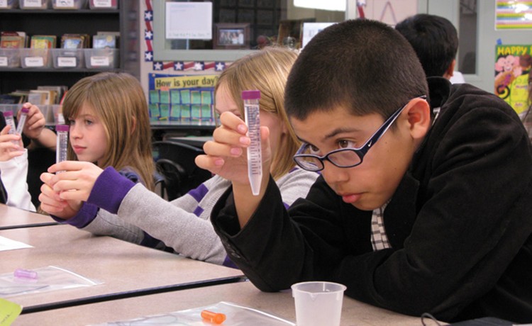 Picture of George Kelly Elementary School students in Bio-Rad Science Ambassador program