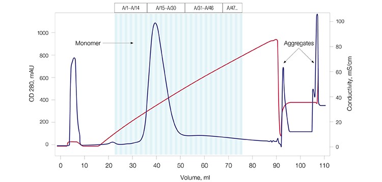 Fig. 2B. mAb G purification profile.