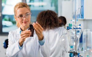 Female scientist in a lab