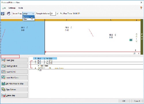 3.2 In Protocol Editor, select Before in the Insert Step dropdown menu and select Insert Melt Curve.